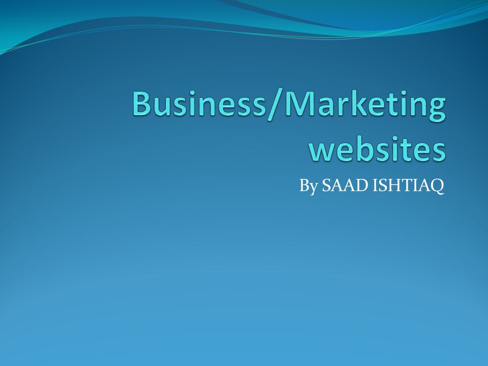 Business/Marketing websites