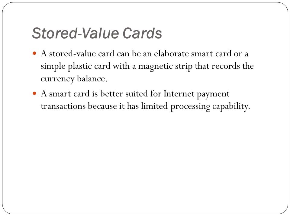Stored-Value Cards