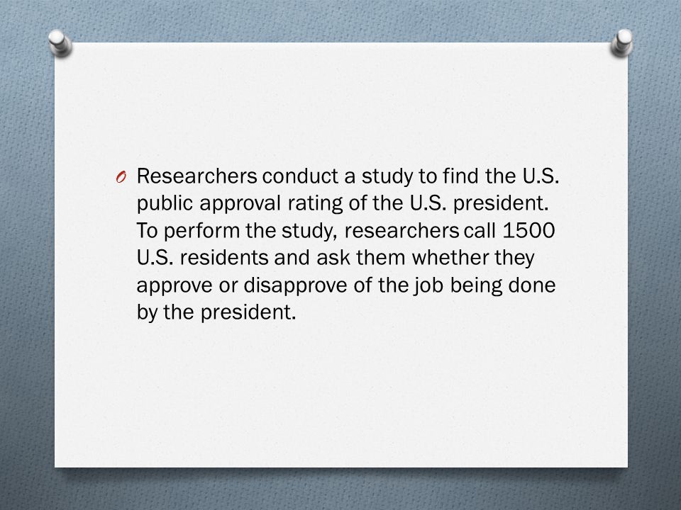 Researchers conduct a study to find the U. S