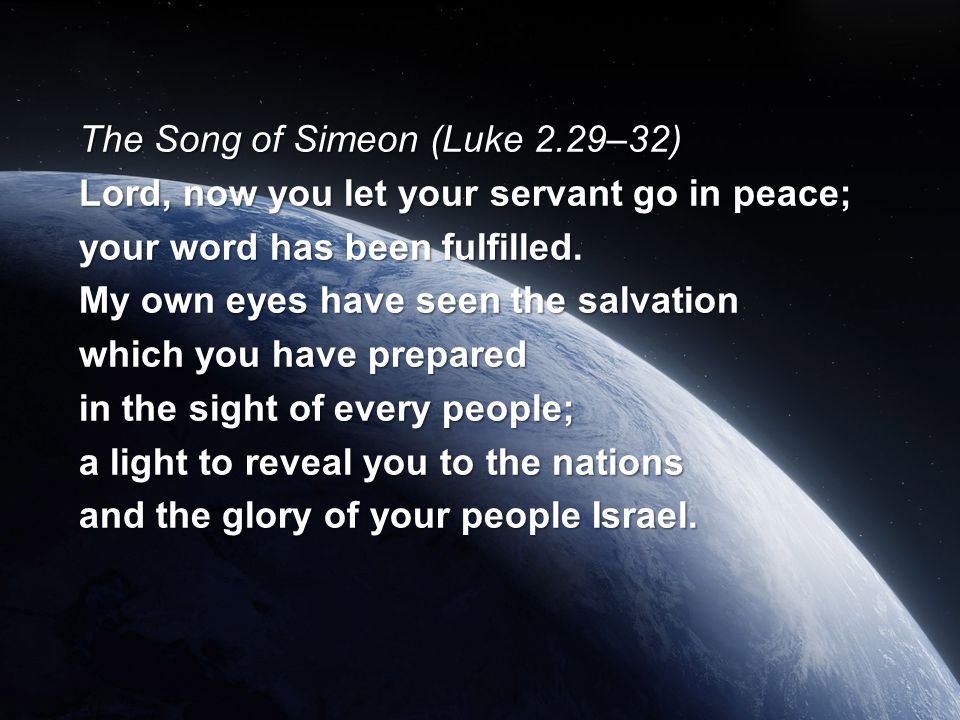 The Song of Simeon (Luke 2