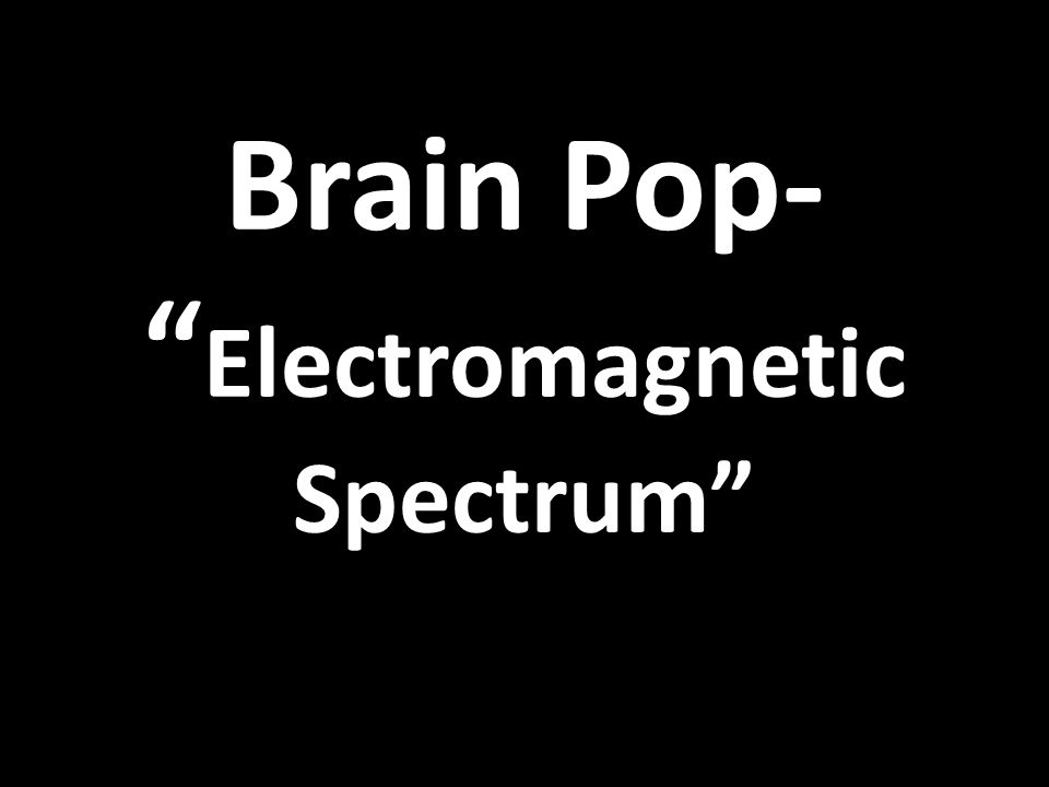 Brain Pop- Electromagnetic Spectrum