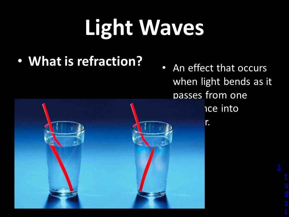 Light Waves What is refraction