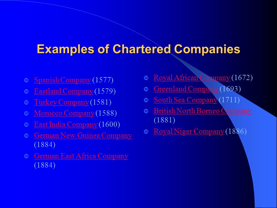 Charted Company