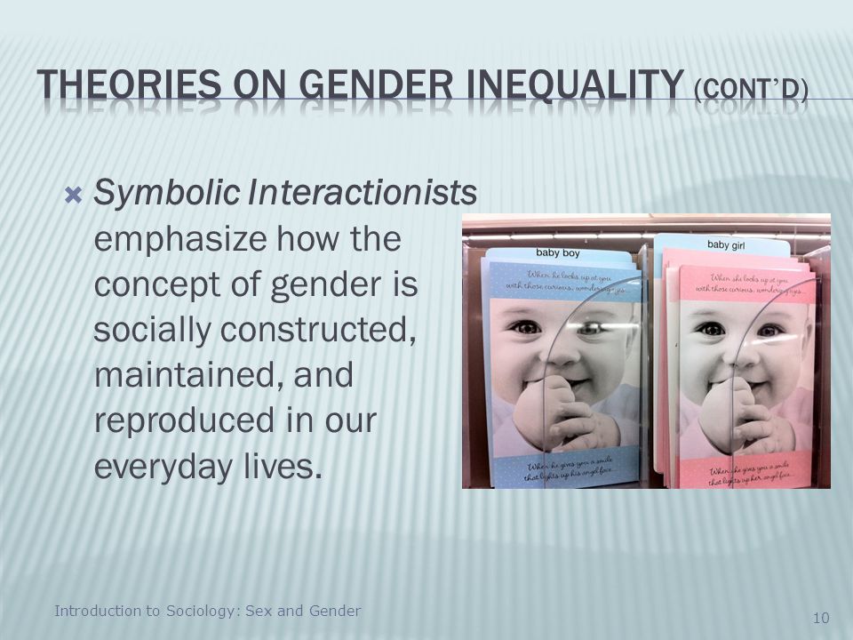 Theories on Gender Inequality (cont’d)