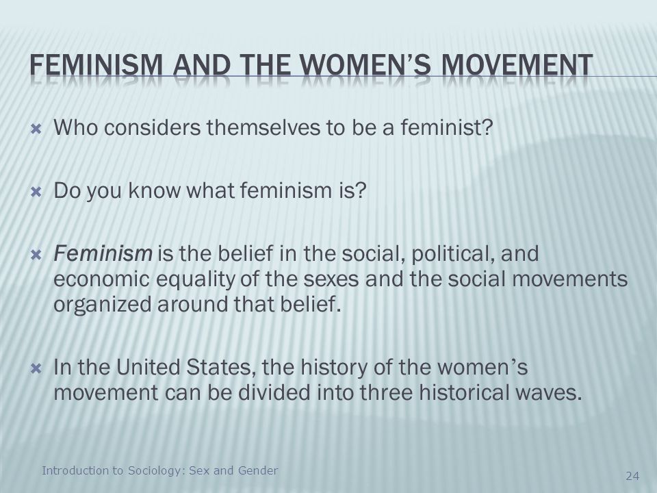 Feminism and the Women’s Movement