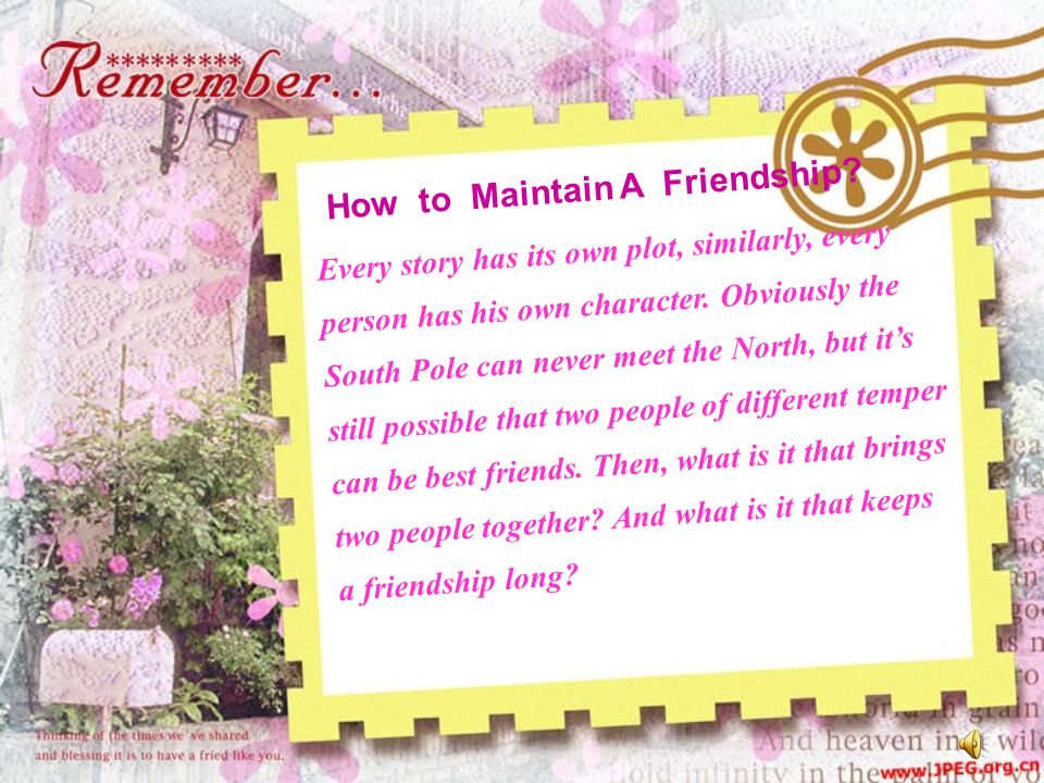 How to Maintain A Friendship