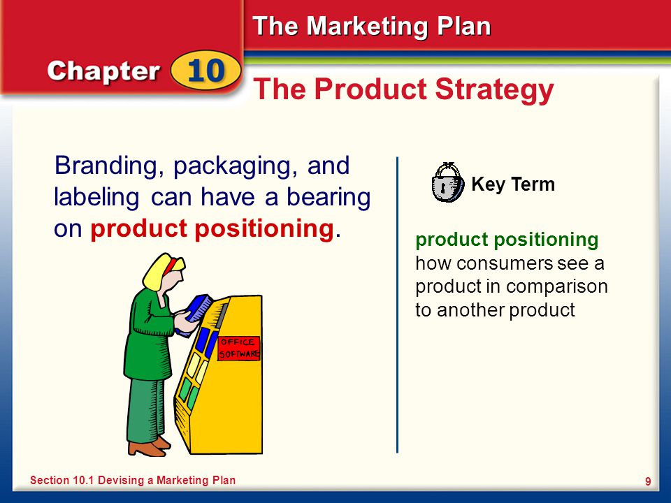 The Product Strategy Branding, packaging, and labeling can have a bearing on product positioning. Key Term.