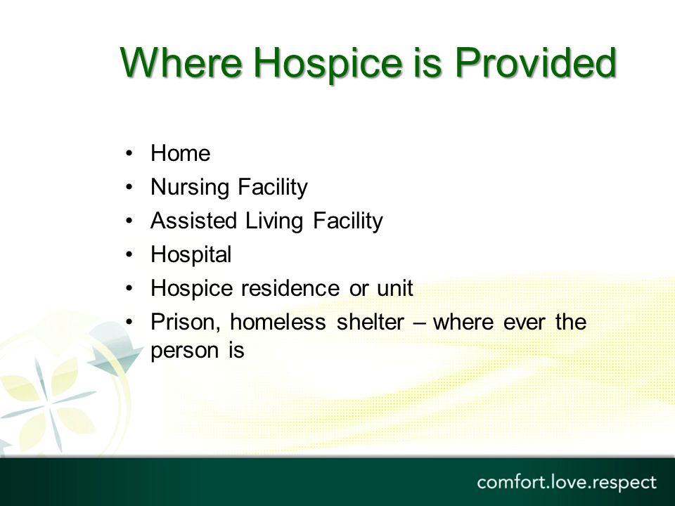 Where Hospice is Provided