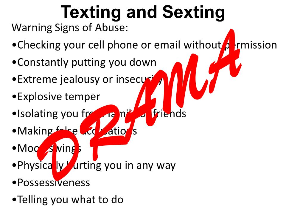 DRAMA Texting and Sexting