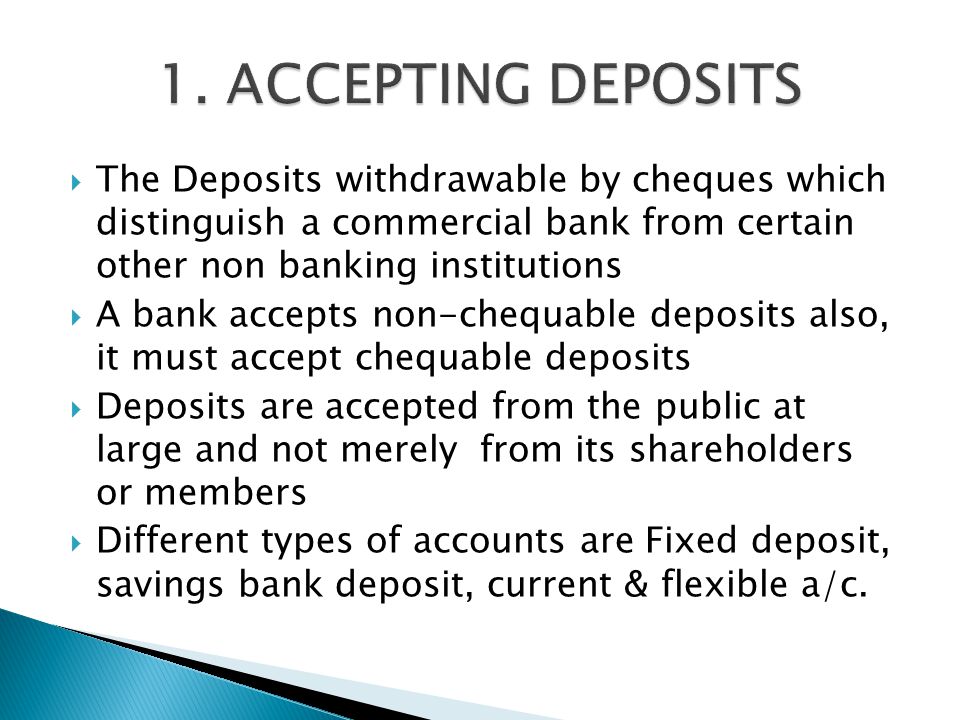 types of public deposits