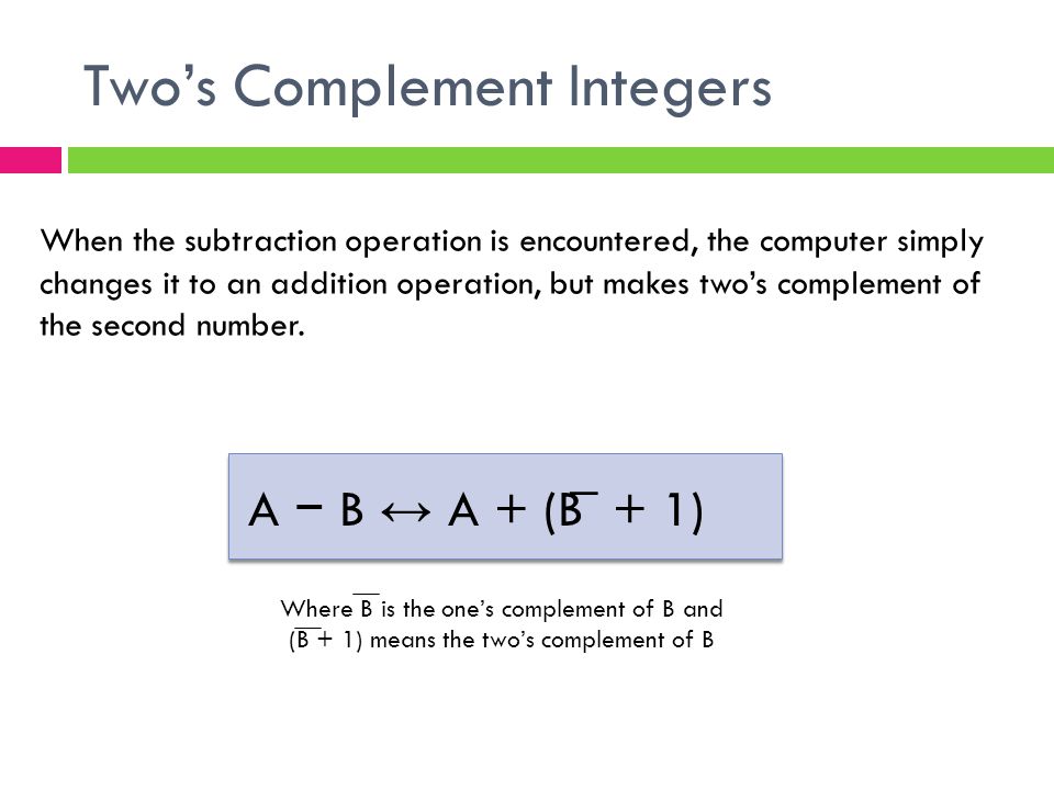 Two’s Complement Integers
