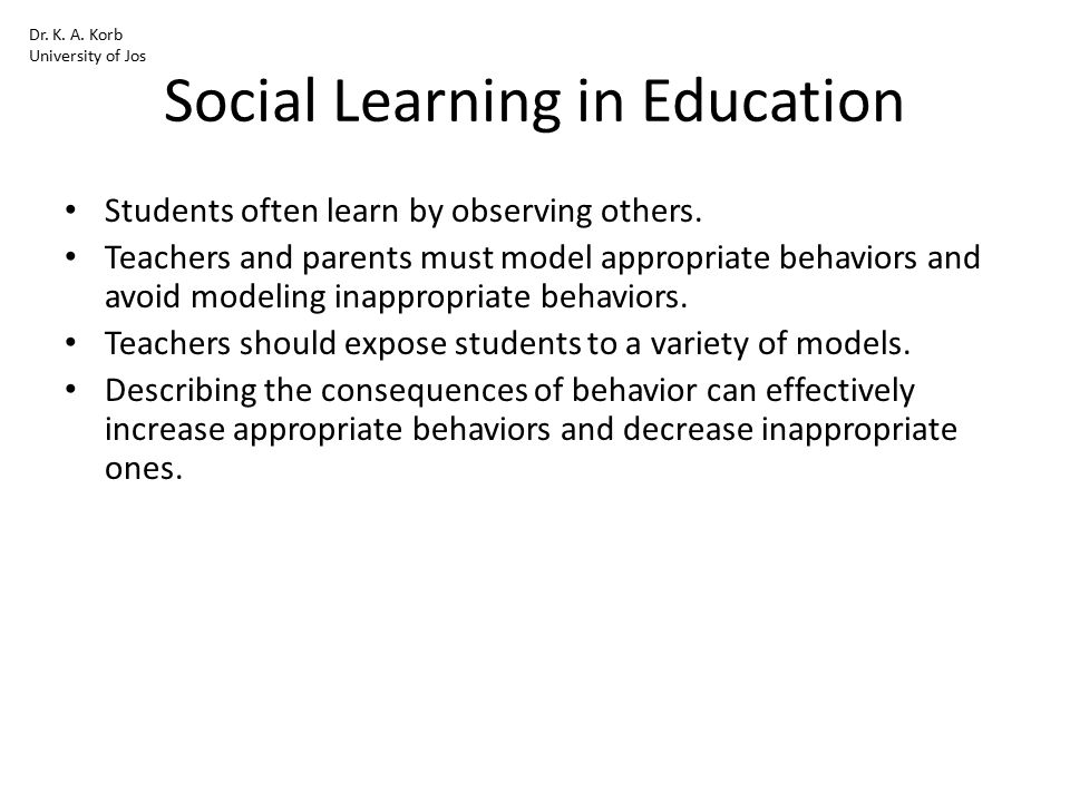 Social Learning in Education