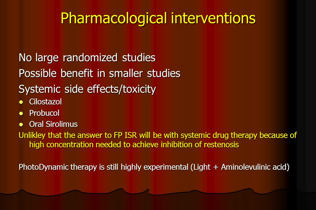 Pharmacological interventions