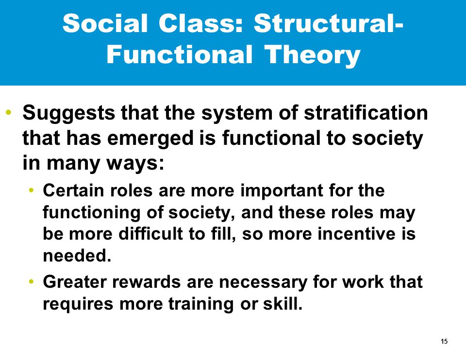 Social Class: Structural- Functional Theory