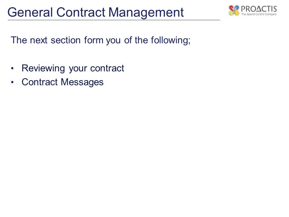 General Contract Management