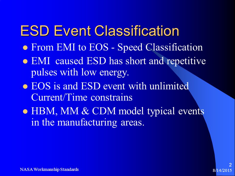 Event classified. Classification of events. ESD защита. Классификация ESDS.
