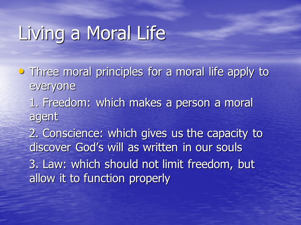 life in christ our moral life ppt
