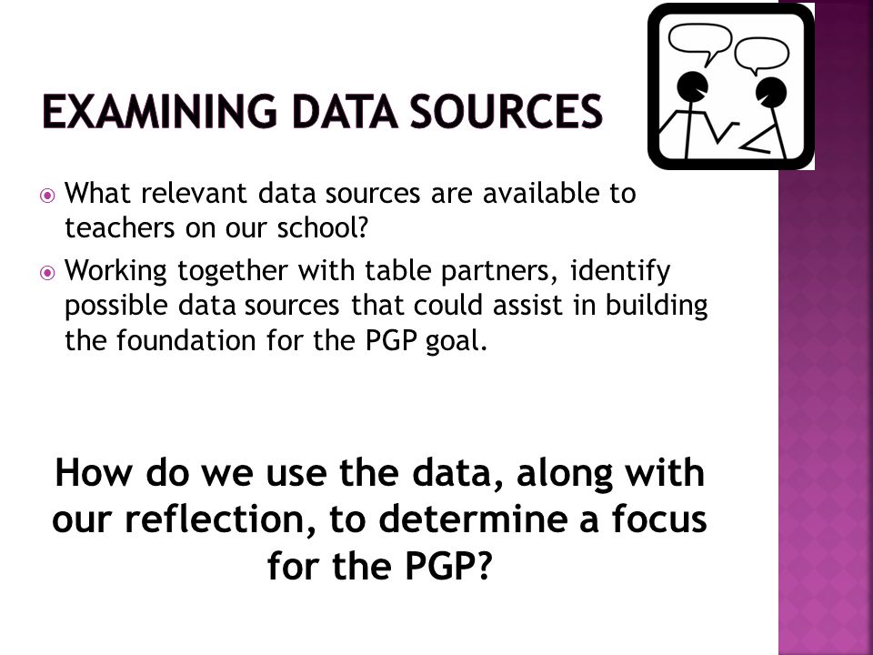 Examining Data Sources