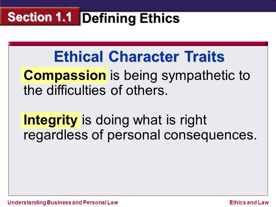 Ethical Character Traits