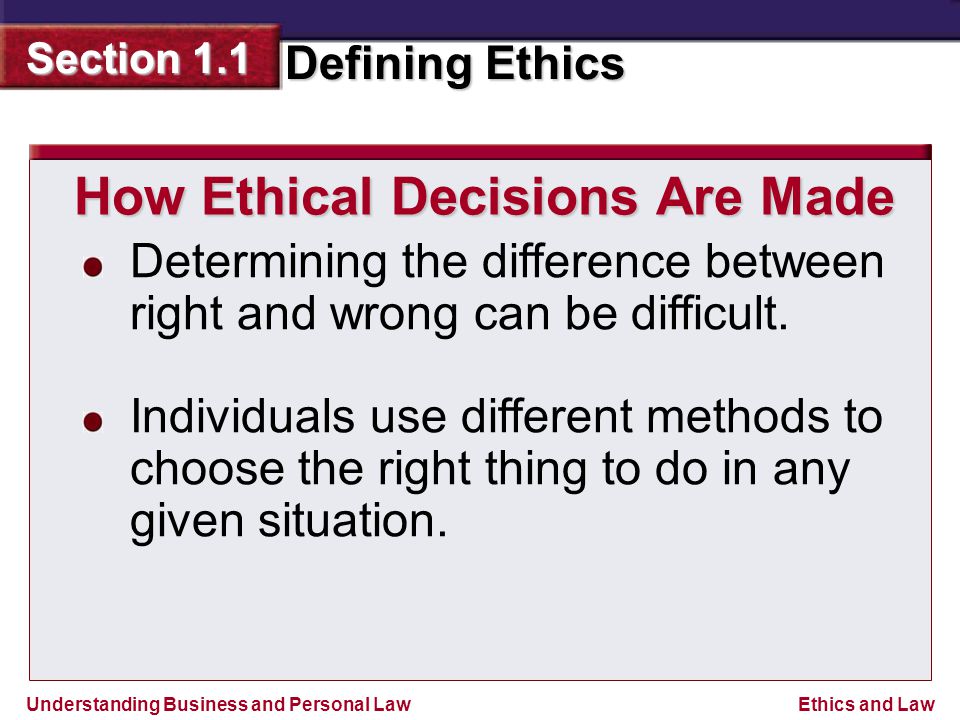 How Ethical Decisions Are Made
