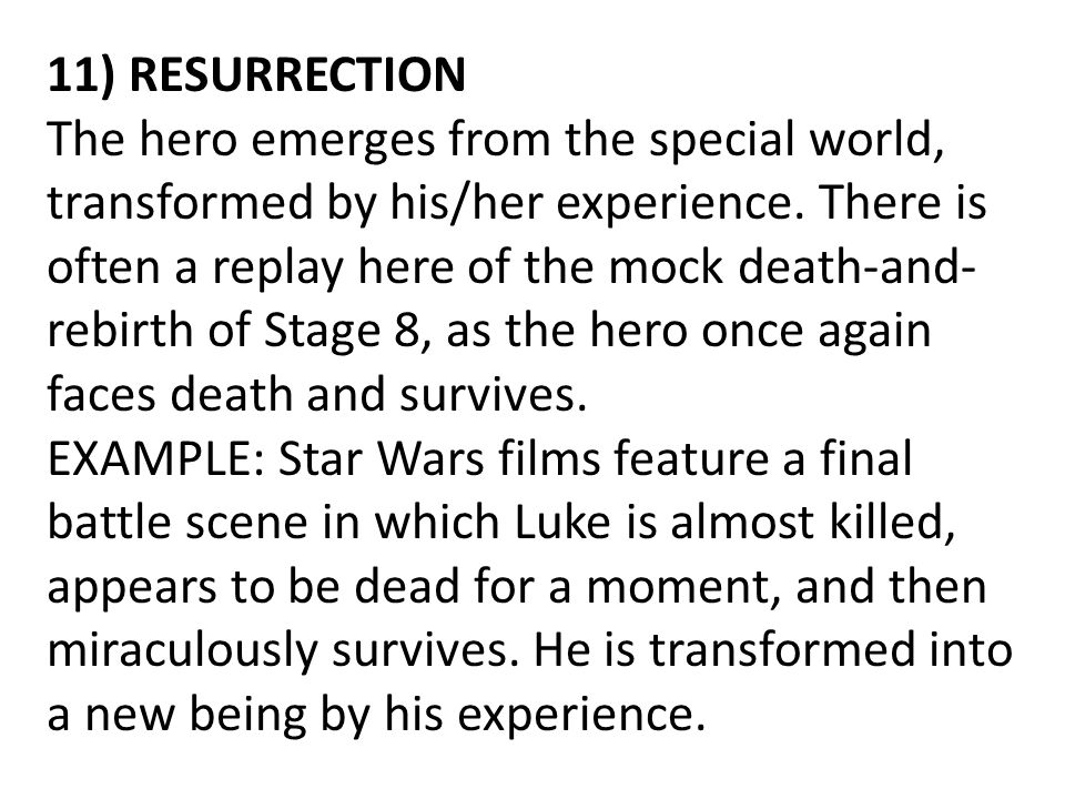 11) RESURRECTION