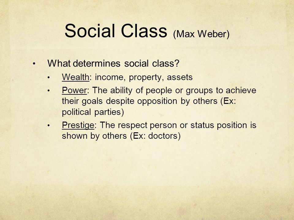 Social Class (Max Weber)