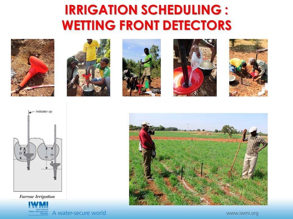 Irrigation scheduling : Wetting front detectors