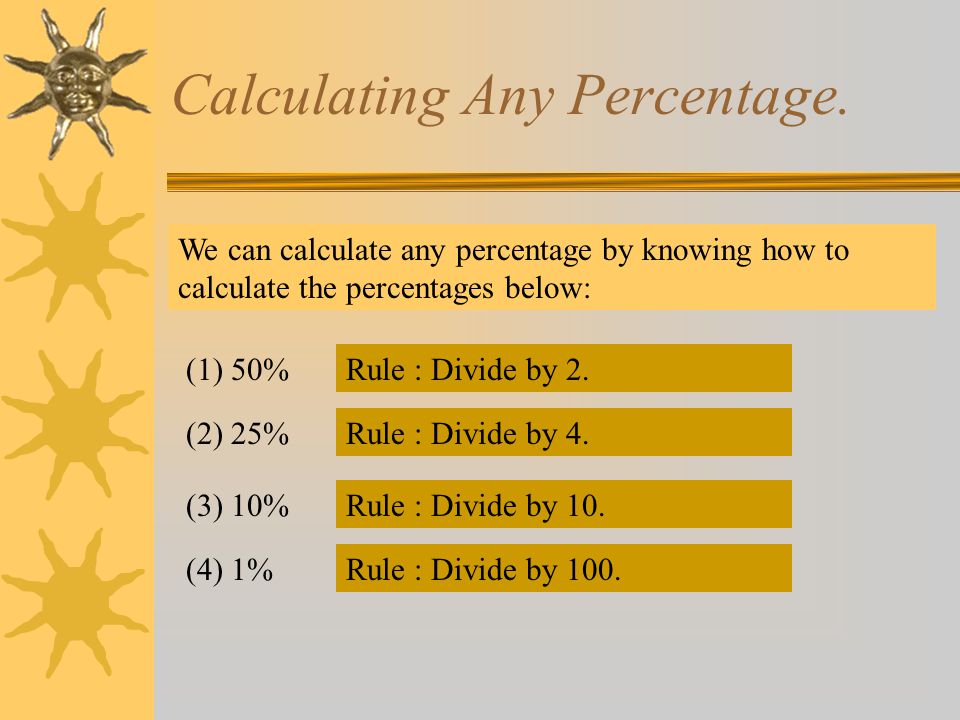 Calculating Any Percentage.