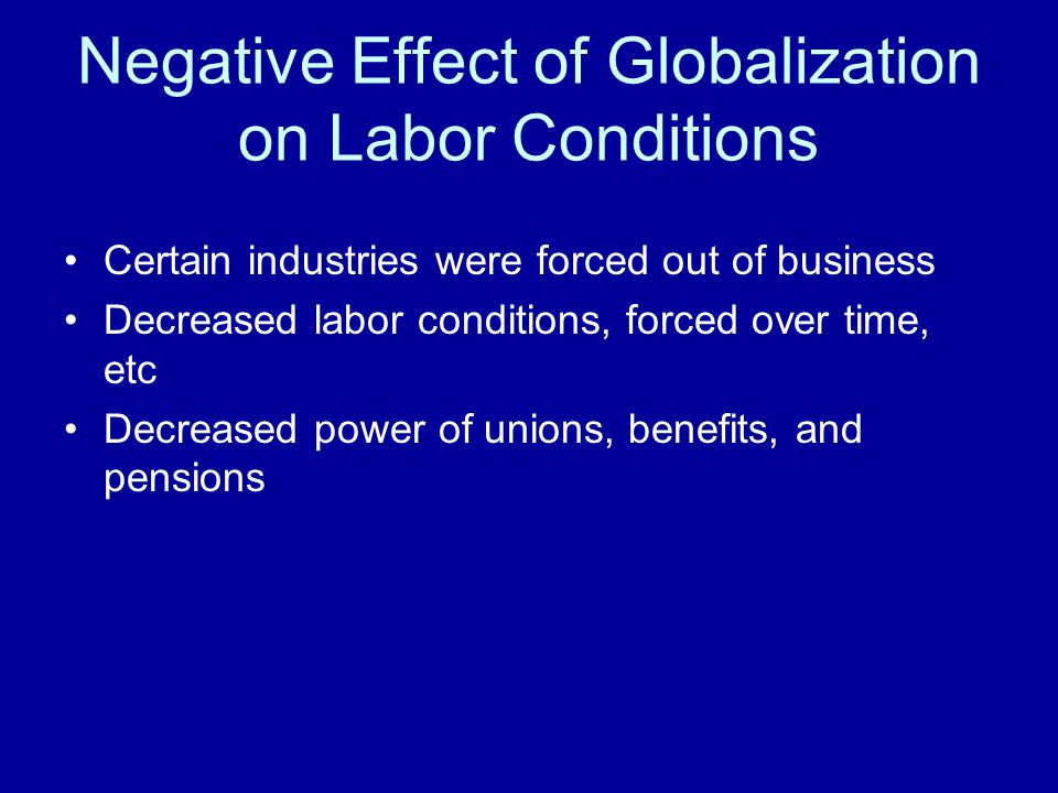the negative impact of globalization