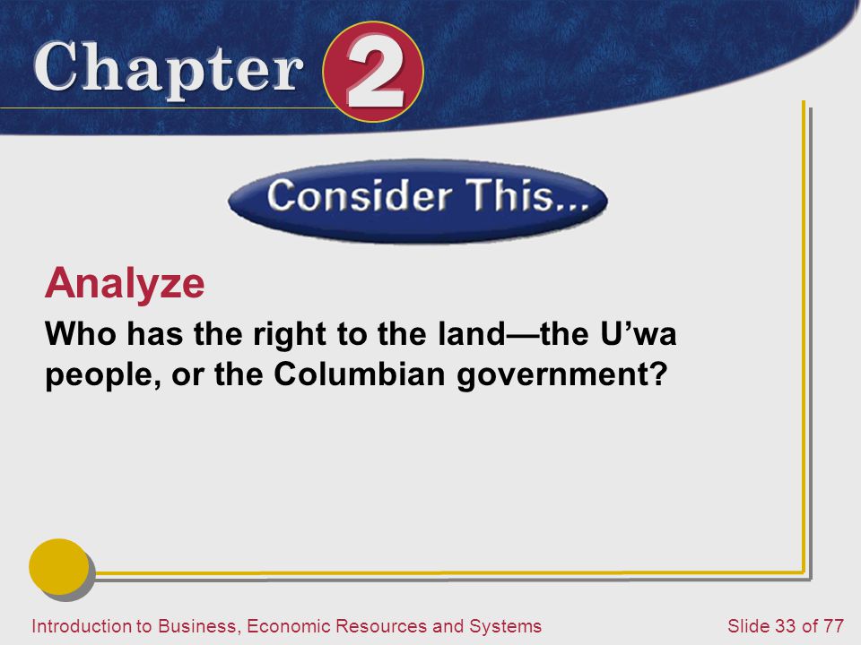 Analyze Who has the right to the land—the U’wa people, or the Columbian government