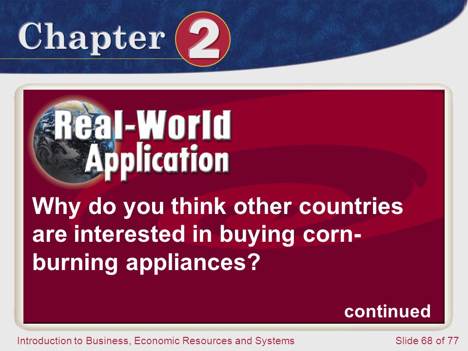 Why do you think other countries are interested in buying corn-burning appliances