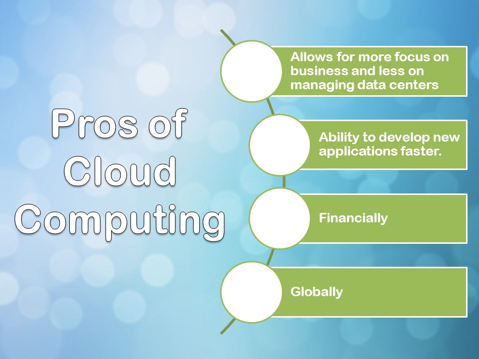 Pros of Cloud Computing