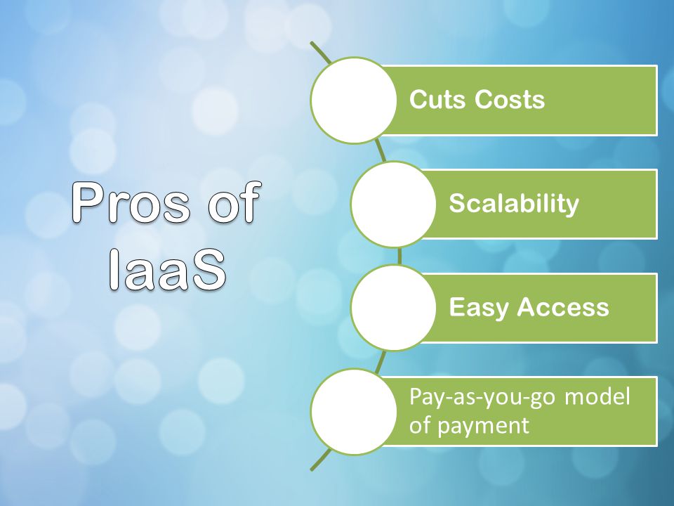 Pros of IaaS Cuts Costs Scalability Easy Access
