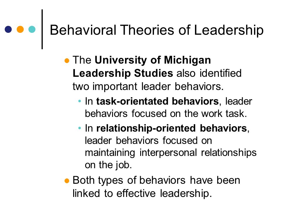 Behavioral Theories of Leadership
