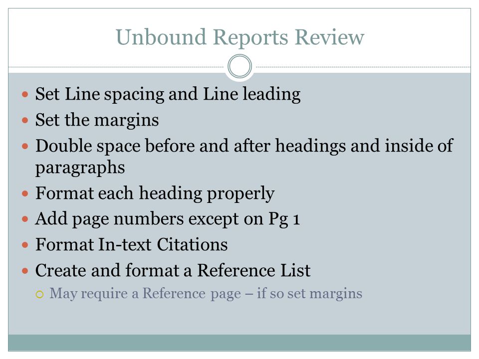 Unbound Reports Review