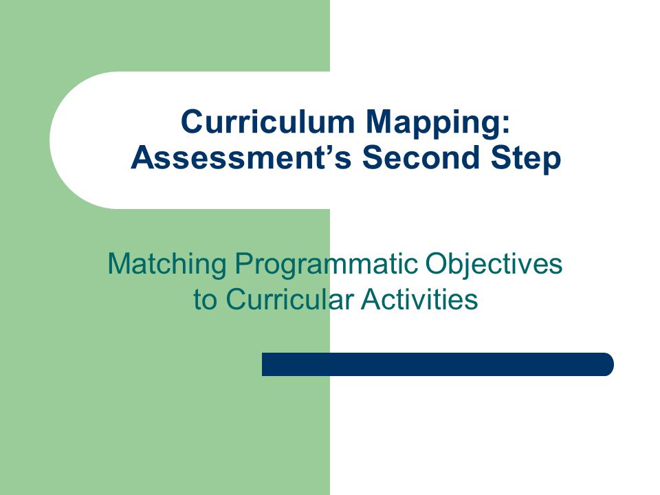 Curriculum Mapping: Assessment’s Second Step