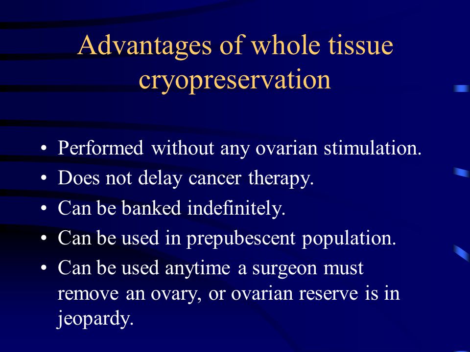 disadvantages of cryopreservation