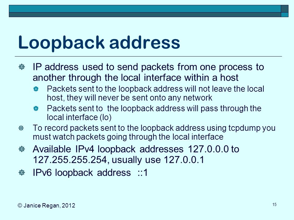loopback address loopback address