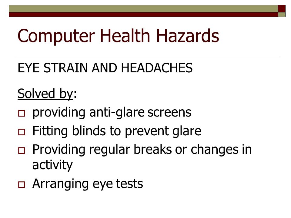 Computer Health Hazards