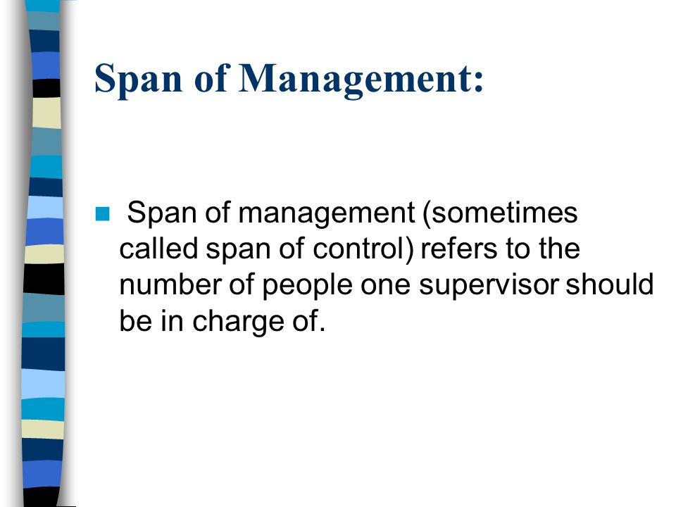 span of management refers to