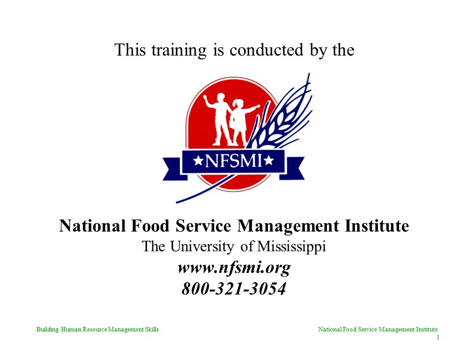 National Food Service Management Institute
