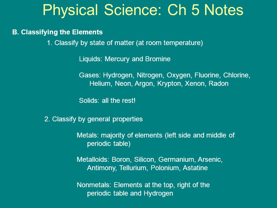 Physical Science Ch 5 Notes Ppt Video Online Download