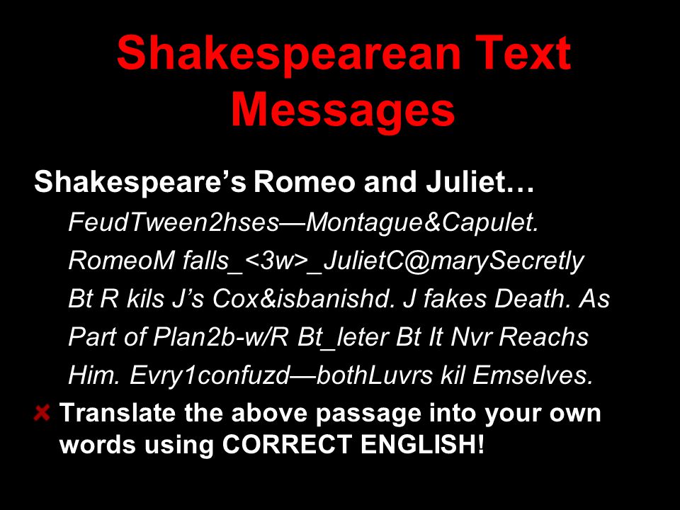 shakespeare language romeo and juliet