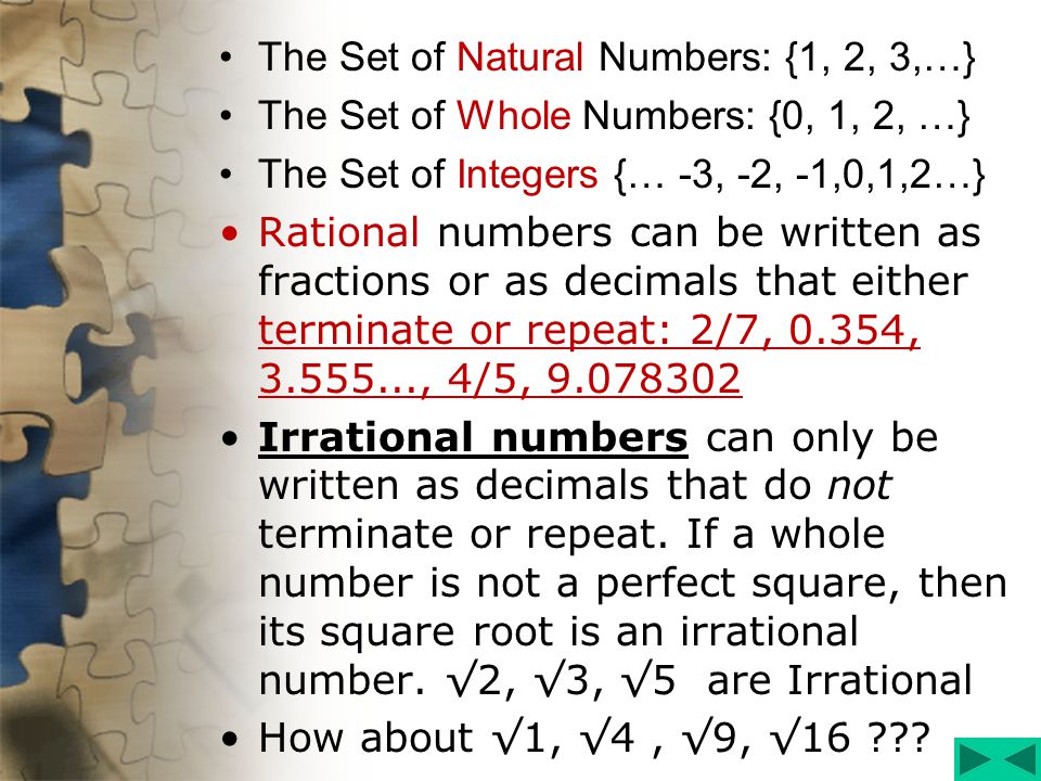 The Set of Natural Numbers: {1, 2, 3,…}