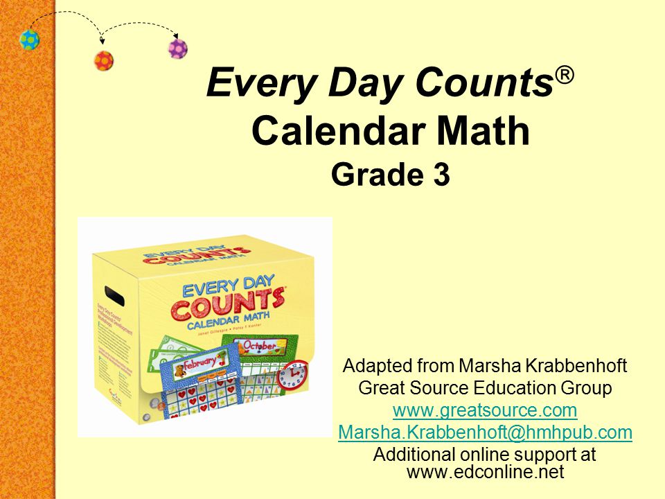 Every Day Counts Calendar Math Grade 3 ppt download