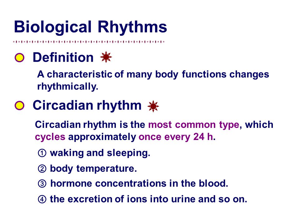 Biological Rhythms Definition Circadian rhythm