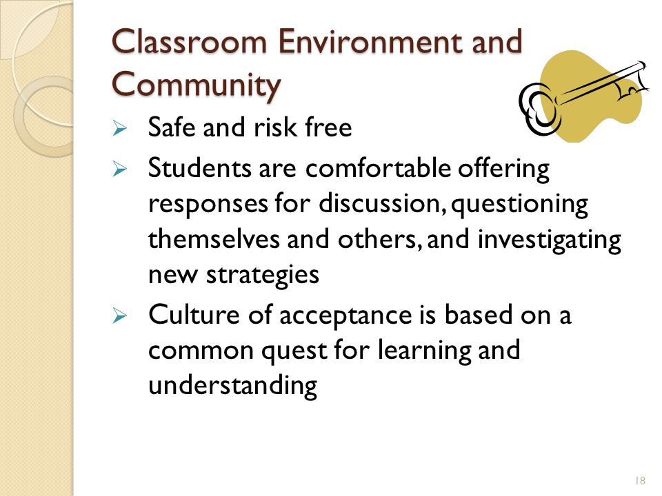 Classroom Environment and Community