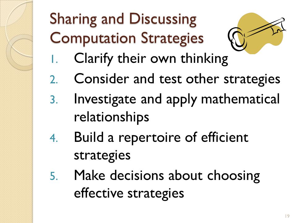 Sharing and Discussing Computation Strategies