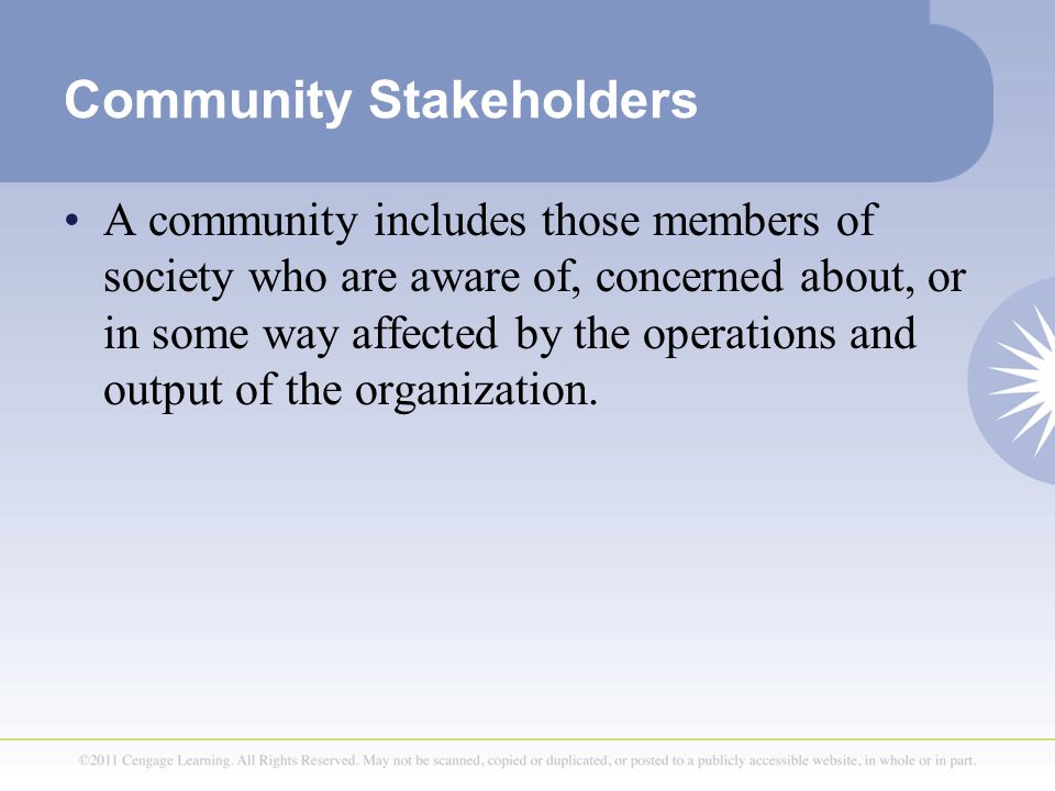 Community Stakeholders