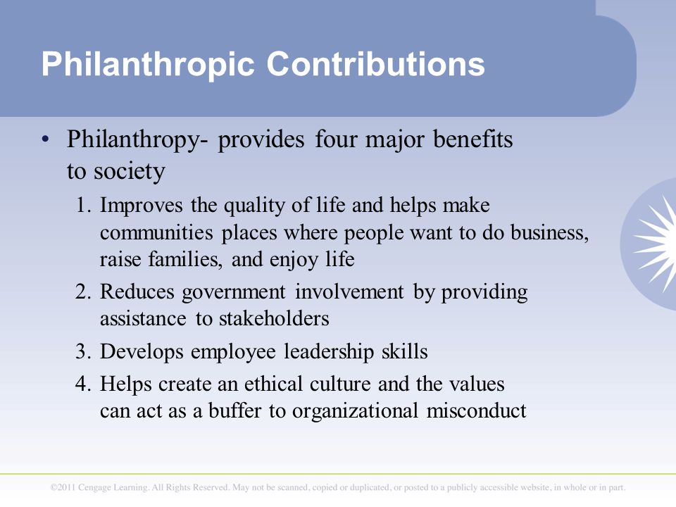 Philanthropic Contributions